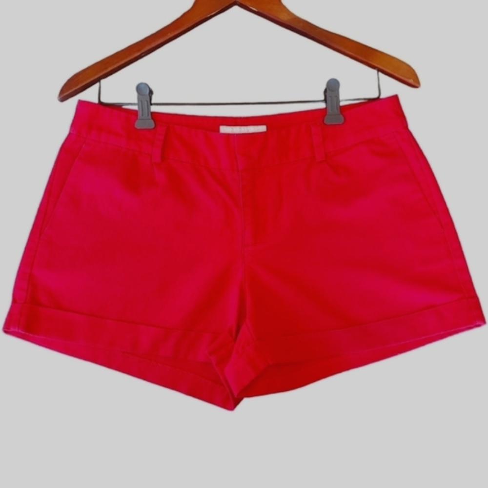 Banana Republic Red Cotton Linen Shorts in Size 6
